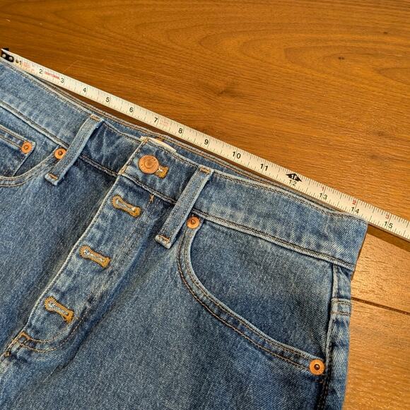 J.Crew Denim A-line Button Front Short Skirt, size 26 - Picture 4 of 8